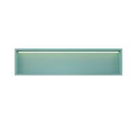 GFAZXDS Nicho de pared de acero inoxidable con luz LED, organizador hermético empotrado, estantes organizadores de pared de baño, no necesita azulejos (7855686-azul-120 x 30 x 12,5 cm)