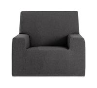 GFD - Funda Sofa 1 Plaza Ajustable 70-110cm, Funda Sillon Butaca Relax Cubre Sofá Elástica Antimanchas Lavable, Fundas Cubre Sofá Duradera Perros Gatos Mascotas (Gris Oscuro, 1 Plaza)