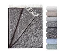 GFD Textiles - Colcha Foulard Lagos Café 180x290 cm | Manta Plaid Foulard Protectora para Sofá de 2 Plazas y Cama 90 | Diseño Jacquard