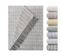 GFD Textiles - Colcha Multiusos Viena para Sofas, Colcha Sofa 180 x 260, Perla | Foulard Ligero con Diseño Geométrico, Hecho en España