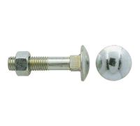 Gfd - Tornillo negro m10x150 din603 tuerca hex zinc/ado blanco