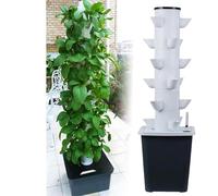 GLFNB GFF Torre hidropónica Vertical Independiente, Sistema de Cultivo hidropónico con Bomba humectante, Adaptador y Temporizador. 12/09/15/18 (hoyo)