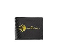 GFGHSJK Cartera de cuero Símbolos amarillos rayos de sol Ultreia Negocio sencillo de hombre Moderno diseño de impresión estiloso Regalos para padre para tarjeta bolsillo de monedas