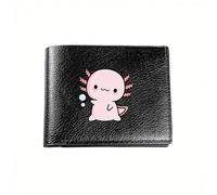 GFGHSJK Cuero cartera Ajolote mono Ilustración de dibujos animados Negocios Hombre Casual Sencillo Práctico Elegante Impresión Gráfica Creativa para tarjeta Bolsillo de monedas
