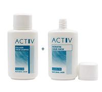 GFH Activ Cuidado Juego Real pelo pelucas Collagen Cream Champú + Queratina Hair Mask