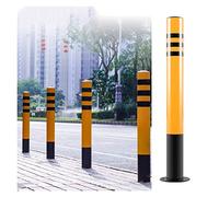 GFHOOZ Bolardo de Seguridad Vial de Metal, Poste de estacionamiento con Cinta Reflectante y Pernos de expansión, barreras de estacionamiento para entradas de vehículos, Ideal pa