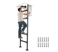 GFHOOZ Escalera de Hierro Forjado Resistente para sótano, Ventana, Pozo, 1 m - 2 m, Color Negro, para ático, litera, Entrada, Dormitorio, Escalera de Mano (110 cm/43 Pulgadas)