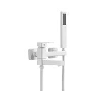 GFHOOZ Grifo de baño de Pared Negro Monomando, Mezclador de Ducha con caño Giratorio de 90°, Accesorio para grifos de baño (C, Blanco-B)