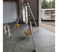 GFHOOZ Kit de protección contra caídas, Sistema de Rescate con trípode de 7 pies con cabrestante y Dispositivo de Bloqueo para elevación en Espacios confinados, trípode de segur