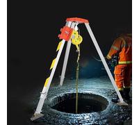 GFHOOZ Trípode de Rescate Comercial para Espacios confinados. Altura Ajustable con cabrestante para elevación y protección contra caídas. Equipo de Seguridad de Alta Resistencia