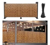 GFHOOZ Valla de privacidad Exterior de bambú Natural en Rollo, Valla Decorativa para jardín, balcón, Patio, Patio Trasero, Paneles de 122 x 300 cm (4 x 10 pies) para Mayor priva