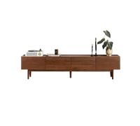 GFHTRELY 180cm Mueble de Almacenamiento Rústico Madera Maciza Color Nogal, Centro Entretenimiento Casa Campo Adecuado para Sala Estar, Hotel, Descanso, etc Consola Multimedia