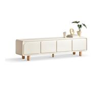 GFHTRELY 200CM Armario de Almacenamiento Blanco con cajones Madera Maciza para salón, Consola pie doméstica, Centro Entretenimiento Apto para hoteles y Salas conferencias Consola Multimedia