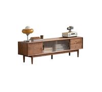 GFHTRELY 200cm Armario de Piso Vidrio Estilo Granja Madera Maciza, Mueble Almacenamiento Moderno para Sala Estar Doméstica, También Adecuado para Casa Rural, etc Consola Multimedia