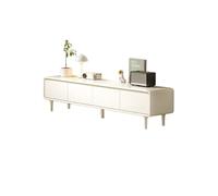 GFHTRELY 200CM Centro de Entretenimiento Blanco Madera Maciza, Mobiliario Almacenamiento Doméstico Contemporáneo, Armario Depósito Apto para Hoteles Consola Multimedia