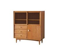 GFHTRELY Aparador aparador de madera maciza, armario de almacenamiento, cocina, muebles de comedor de cerezo, decoración de mesa de entrada para la casa aparador dormitorio