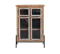 GFHTRELY Aparador retro de madera maciza con puerta, aparador de cocina, estantería de almacenamiento, adecuado para comedor y sala de estar (A: 69 x 41,5 x 103 cm)