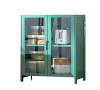 GFHTRELY Armario de buffet para el hogar, aparador multicapa, estante de almacenamiento multifuncional con puerta, vajilla, estantería (verde) aparador (verde-65 x 72 x 32 cm)