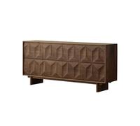GFHTRELY Armario de madera maciza de nogal negro para dormitorio, sala de estar, TV, porche, decoración de muebles, pasillo, mesa aparador (160 x 42 x 82 cm)