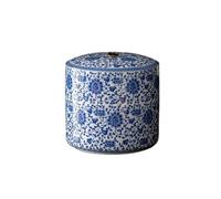 GFHTRELY Caja de té Contenedor de almacenamiento de té, caja de pastel, cilindro sellado de cerámica Gran capacidad, Ornamento de despertar Caja de té(A)