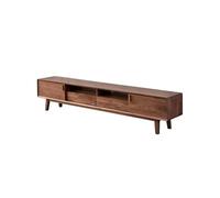 GFHTRELY Centro de Entretenimiento Moderno Nogal 180 cm, Mueble Almacenamiento rústico Madera Maciza for Sala Estar, con Estante Central Consola Multimedia(180x40x45cm)