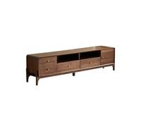 GFHTRELY Centro de Entretenimiento Nogal, Mueble Almacenamiento Sencillo for Sala Estar, Mesa pie con cajones Consola Multimedia(180x40x50cm)