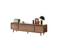GFHTRELY Centro de entretenimiento rural de madera maciza de nogal de 200 x 40 x 52 cm, armario de almacenamiento de línea esqueleto, sala de estar, mesa moderna para el hogar