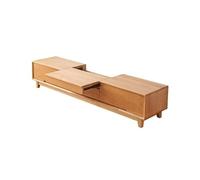 GFHTRELY Centro de Entretenimiento Rural Madera Maciza 180 cm, Mesa Almacenamiento Cerezo for Sala Estar, Mueble Ideal for hoteles y hostales Consola Multimedia(210x40x35cm)