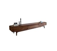 GFHTRELY Centro de Entretenimiento Rural Madera Maciza Nogal 220 x 40 cm, Mesa Almacenamiento Moderna for el hogar, Mueble Sencillo Consola Multimedia