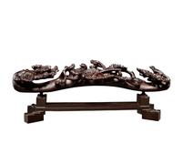 GFHTRELY Decoración de escritorio de madera tallada ornamentos grandes de caoba para el hogar, sala de estar, manualidades, decoración de escritorio (15.75 pulgadas)