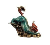 GFHTRELY Decoración de escritorio vintage de lujo de cobre Pixiu Fortuna, adorno chino para sala de estar, entrada, oficina, escritorio, decoración de escritorio (izquierda, S)