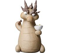 GFHTRELY Decoración de escritorio Zisha Bestia auspiciosa con dragón de bienvenida hecho a mano lindo zodiaco chino accesorios de juego de té decoración de escritorio
