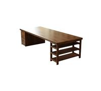 GFHTRELY Escritorio de madera maciza para computadora, sala de estar, hogar, departamento pequeño, estudio, mesa larga de negociación, mesa de té con cajón, banco de trabajo, mesa de juegos (160 x 70