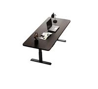 GFHTRELY Escritorio de ordenador Ascensor eléctrico inteligente moderno con cajones y doble motores para escritorio de ordenador en casa de patrón mesa de juego (A-Brown,120cm)