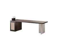 GFHTRELY Escritorio de ordenador escritorio de gestión minimalista de fresno macizo, mesa de té para invitados, ideal para empresas y oficinas mesa de juego (180 x 80 x 73 cm)