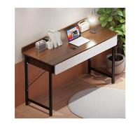 GFHTRELY - Escritorio de ordenador para ordenador portátil, escritorio, moderno, soporte universal para ordenador portátil, estación de trabajo en casa con 2 cajones, estudio mesa de juego (B,100 cm)