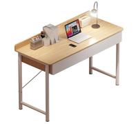 GFHTRELY - Escritorio de ordenador para ordenador portátil, escritorio, moderno, soporte universal para ordenador portátil, estación de trabajo en casa con 2 cajones, estudio mesa de juego (A,80 cm)