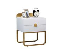 GFHTRELY Escritorio de Sofá Gabinete de Almacenamiento for Sala de Estar en casa con gabinete de Almacenamiento de Doble cajón, gabinete de Metal Creativo, mesita de Noche for Dormitorio Mesa Pequeña