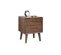 GFHTRELY Escritorio de Sofá Mesita de Noche Cuadrada Retro for el hogar, Sala de Estar Moderna, Dormitorio, Armario, cajón de Almacenamiento Doble, mesita de Noche Mesa Pequeña(A)