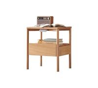 GFHTRELY Escritorio de Sofá Mesita de Noche de Madera Maciza, Mueble de Almacenamiento for cabecera de habitación, pequeño y Moderno, Sencillo y Moderno, con luz Mesa Pequeña