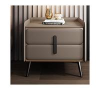 GFHTRELY Escritorio de Sofá Mesita de Noche de Metal Simple nórdica, Armario de Doble cajón, mesita de Noche for Dormitorio, Armario Lateral Creativo for Sala de Estar y TV Mesa Pequeña(G2)