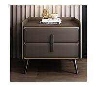 GFHTRELY Escritorio de Sofá Mesita de Noche de Metal Simple nórdica, Armario de Doble cajón, mesita de Noche for Dormitorio, Armario Lateral Creativo for Sala de Estar y TV Mesa Pequeña(C2)