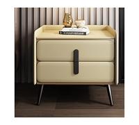 GFHTRELY Escritorio de Sofá Mesita de Noche de Metal Simple nórdica, Armario de Doble cajón, mesita de Noche for Dormitorio, Armario Lateral Creativo for Sala de Estar y TV Mesa Pequeña(J2)