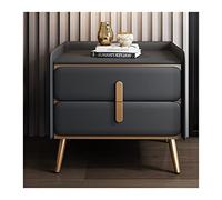 GFHTRELY Escritorio de Sofá Mesita de Noche de Metal Simple nórdica, Armario de Doble cajón, mesita de Noche for Dormitorio, Armario Lateral Creativo for Sala de Estar y TV Mesa Pequeña(K)