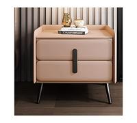 GFHTRELY Escritorio de Sofá Mesita de Noche de Metal Simple nórdica, Armario de Doble cajón, mesita de Noche for Dormitorio, Armario Lateral Creativo for Sala de Estar y TV Mesa Pequeña(F2)