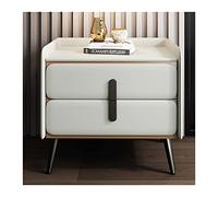 GFHTRELY Escritorio de Sofá Mesita de Noche de Metal Simple nórdica, Armario de Doble cajón, mesita de Noche for Dormitorio, Armario Lateral Creativo for Sala de Estar y TV Mesa Pequeña(A2)
