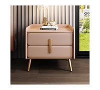GFHTRELY Escritorio de Sofá Mesita de Noche de Metal Simple nórdica, Armario de Doble cajón, mesita de Noche for Dormitorio, Armario Lateral Creativo for Sala de Estar y TV Mesa Pequeña(F)