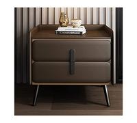 GFHTRELY Escritorio de Sofá Mesita de Noche de Metal Simple nórdica, Armario de Doble cajón, mesita de Noche for Dormitorio, Armario Lateral Creativo for Sala de Estar y TV Mesa Pequeña(I2)