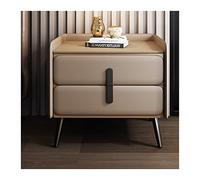 GFHTRELY Escritorio de Sofá Mesita de Noche de Metal Simple nórdica, Armario de Doble cajón, mesita de Noche for Dormitorio, Armario Lateral Creativo for Sala de Estar y TV Mesa Pequeña(E2)