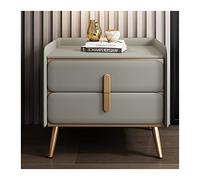 GFHTRELY Escritorio de Sofá Mesita de Noche de Metal Simple nórdica, Armario de Doble cajón, mesita de Noche for Dormitorio, Armario Lateral Creativo for Sala de Estar y TV Mesa Pequeña(H)